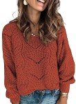 Dokotoo Women's Soft Long Sleeve Pullover - Red