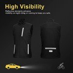 Men’s Lightweight Reflective Softshell Running Vest - Black