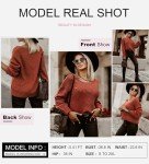 Dokotoo Women's Soft Long Sleeve Pullover - Red