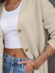 LILLUSORY Women's Oversized V Neck Cardigan Sweater