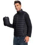 Men's Lightweight Packable Vest - Water-Resistant, Warm