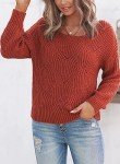 Dokotoo Women's Soft Long Sleeve Pullover - Red