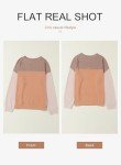 Dokotoo Women's Color Block Long Sleeve Sweater