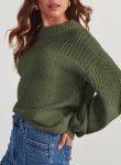 Dokotoo Women's Green Long Sleeve Knit Sweater