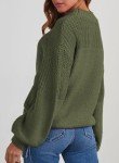 Dokotoo Women's Green Long Sleeve Knit Sweater