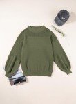 Dokotoo Women's Green Long Sleeve Knit Sweater