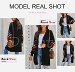 Dokotoo Women's Striped Color Block Long Cardigan