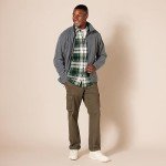 Men's Fleece Jacket with Full Zip - Dark Grey
