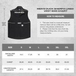 HISEA Men's Sherpa Lined Vest, Insulated Black