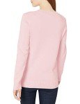 Light Pink Cotton Crewneck Sweater for Women