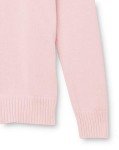 Light Pink Cotton Crewneck Sweater for Women