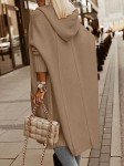 Aoysky Khaki Oversized Hooded Cardigan for Women