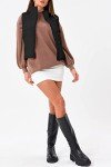 Chic Lightweight Black Puffer Vest for Women