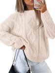 Women’s Oversized Cream Cable Knit Sweater