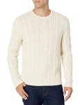Men's Cotton Long Sleeve Crewneck Sweater - Off White
