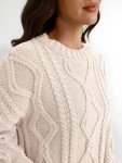 Women’s Oversized Cream Cable Knit Sweater