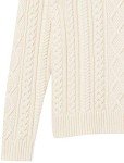 Men's Cotton Long Sleeve Crewneck Sweater - Off White