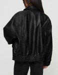 Trendy Women's Oversized Faux Leather Motorcycle Jacket
