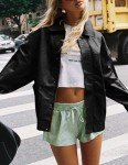 Trendy Women's Oversized Faux Leather Motorcycle Jacket