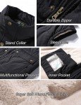 Men's Warm Fleece-Lined Puffer Vest - Black