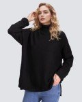 Ymomode Women's Oversized Turtleneck Batwing Sweater