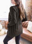 Prettygarden Women’s Chunky Knit Cardigan - Dark Grey