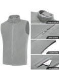 COOFANDY Men's Lightweight Zip-Up Fleece Vest