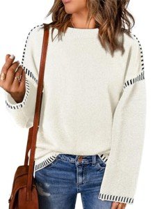 Dokotoo Women's Chunky Cable Knit Sweater – White