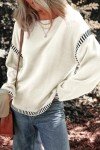 Dokotoo Women's Chunky Cable Knit Sweater – White