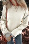 Dokotoo Women's Chunky Cable Knit Sweater – White