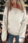 Dokotoo Women's Chunky Cable Knit Sweater – White