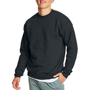 Men's Hanes EcoSmart Fleece Crewneck Pullover - Black