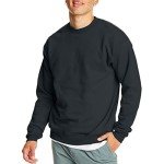 Men's Hanes EcoSmart Fleece Crewneck Pullover - Black