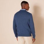 Men's V-Neck Sweater in Blue Heather - Big & Tall