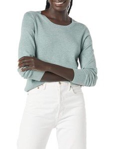 Women’s Lightweight Crewneck Sweater in Sage Green