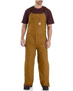 Carhartt Men's Insulated Duck Bib Overalls, Brown