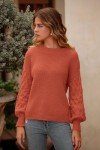 Cozy Sunset Chevron Knit Sweater for Women