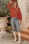 Cozy Sunset Chevron Knit Sweater for Women