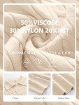 Beige Cable Knit Long Sleeve Sweater for Women