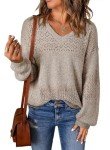 SHEWIN Women's Lightweight V-Neck Fall Sweater