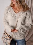 SHEWIN Women's Lightweight V-Neck Fall Sweater
