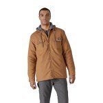 Dickies Men's Fleece Hooded Duck Shirt Jacket
