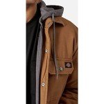 Dickies Men's Fleece Hooded Duck Shirt Jacket