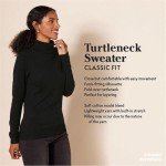 Classic-Fit Lightweight Turtleneck Sweater for Women