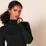 Classic-Fit Lightweight Turtleneck Sweater for Women