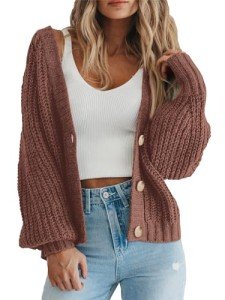 Women’s Oversized Open Front Cardigan - Coffee