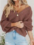 Women’s Oversized Open Front Cardigan - Coffee