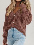 Women’s Oversized Open Front Cardigan - Coffee