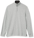 Men's Quarter-Zip French Rib Sweater - Light Grey