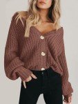 Women’s Oversized Open Front Cardigan - Coffee